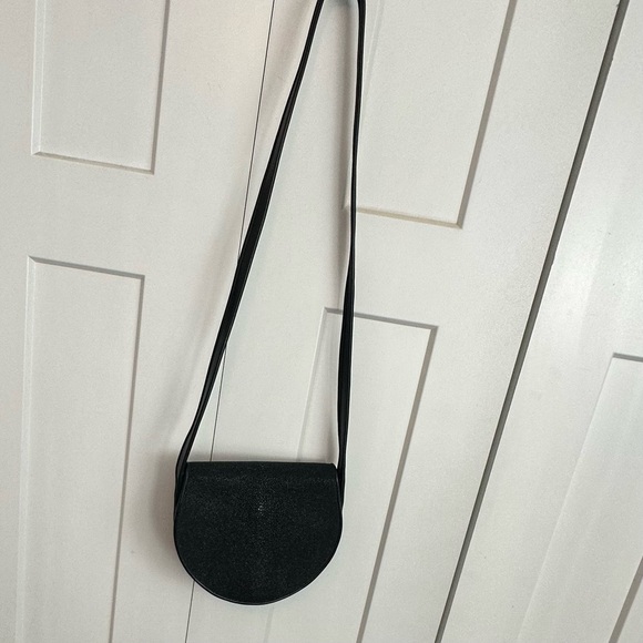 Tekverk Designer Chic Black Crossbody Bag Stingray Leather- rate vintage - Picture 2 of 11